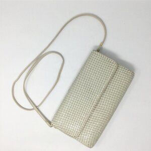 Vintage WHITING & DAVIS Ivory Mesh Crossbody Bag